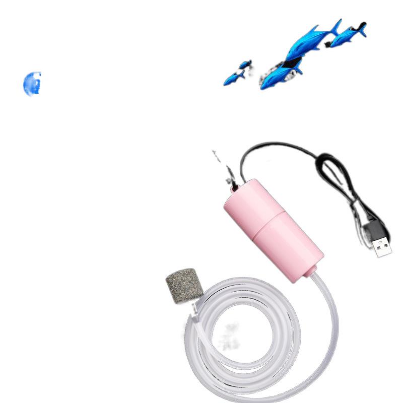 USB Rechargeable Silent Submersible Fish Tank Aerator Pump for Outdoor and Indoor Use