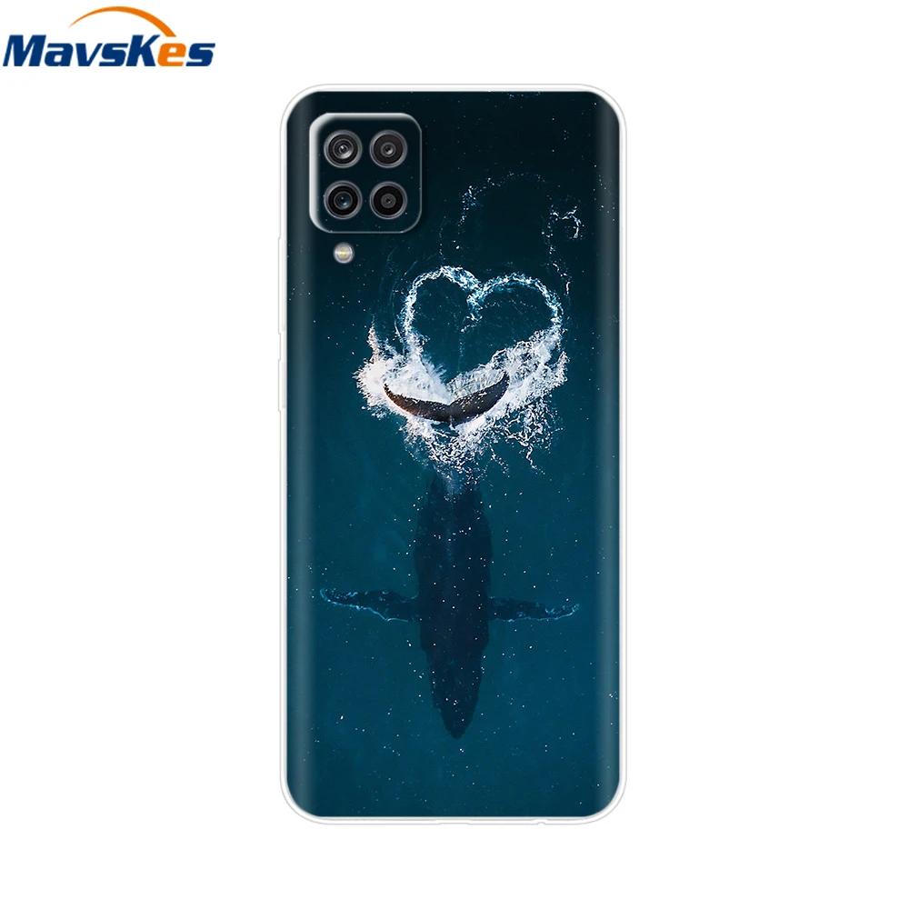 Phone Case For Samsung Galaxy A12 Case SamsungA12 Silicone Clear TPU Painted Soft Cover For Samsung A12 A 12 Bumper Fundas Etui