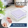 Acrylic Sticky Notes Holder with 4Pads Notepad Gift Memo Dispenser Desk Organizer for Office