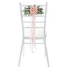 Nordic Style Wedding Pew Flowers Eucalyptus Leaves Artificial Flowers Chair Back Flower  Outdoor