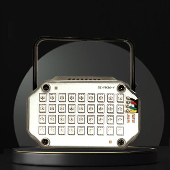 Мини светодиодный стробоскоп с ручкой, супер яркий, регулируемый, многоцветный, активируемый звуком, для диско-вечеринки