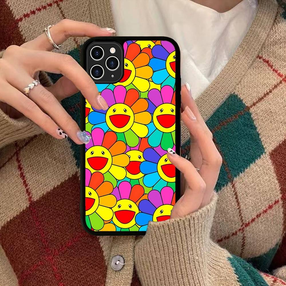 T-Takashi M-Murakami Для IPhone 17 16 15 14 13 12 11 Pro Max Plus Ударопрочная задняя крышка телефона из ПК+ТПУ
