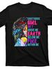 Men'S Sagittarius Zodiac Graphic Tee - Artistic Design Featuring Girl Sky, Black Crew Neck, Casual S