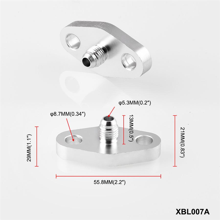 Turbo Oil Inlet Feed Line Adapter Kit For T3 Turbo Turbocharger Stainless Steel