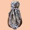 2025 High Quality Leopard Print Square Scarf Women's Imitation Silk Scarf Casual Versatile Decoration Small Neck Scarf 90CMx90CM