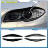 For BMW 5 Series F10 F11 Early 2011-2014 Glossy Black Front Headlight Cover Garnish Strip Eyebrow Cover Trim Sticker