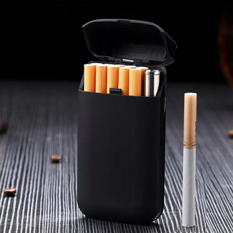 Portable thin cigarette case 20-piece small multi-function cigarette case 10-Coarse cigarette smoking accessories anti pressure