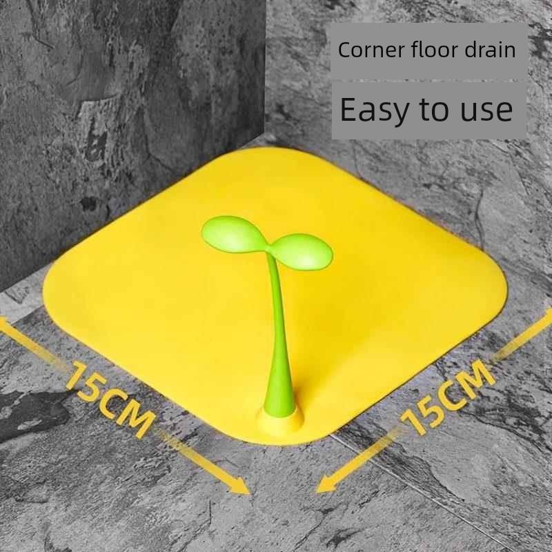 Bean Sprout Drain Deodorizer Pad, Anti-Clogging Silicone Seal Cover for Bathroom, Anti-Insect and Anti-Odor Device