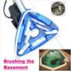Мощная треугольная щетка для чистки бассейнов мощностью 100 Вт с телескопическим стержнем, аспирационная машина для очистки сточных вод в пруду для рыб