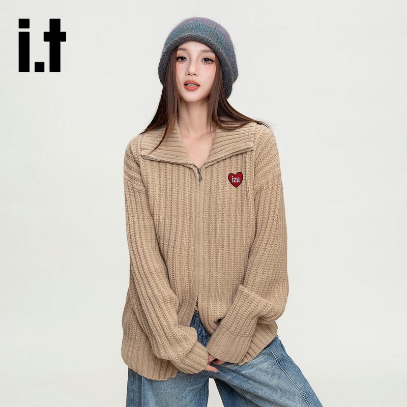 Izzue HK i.t Унисекс Кардиган Вязаный Свитер Свободного Кроя