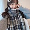 Korean Style Plaid Shawl: Versatile and Cute Warm Scarf for Women and Students