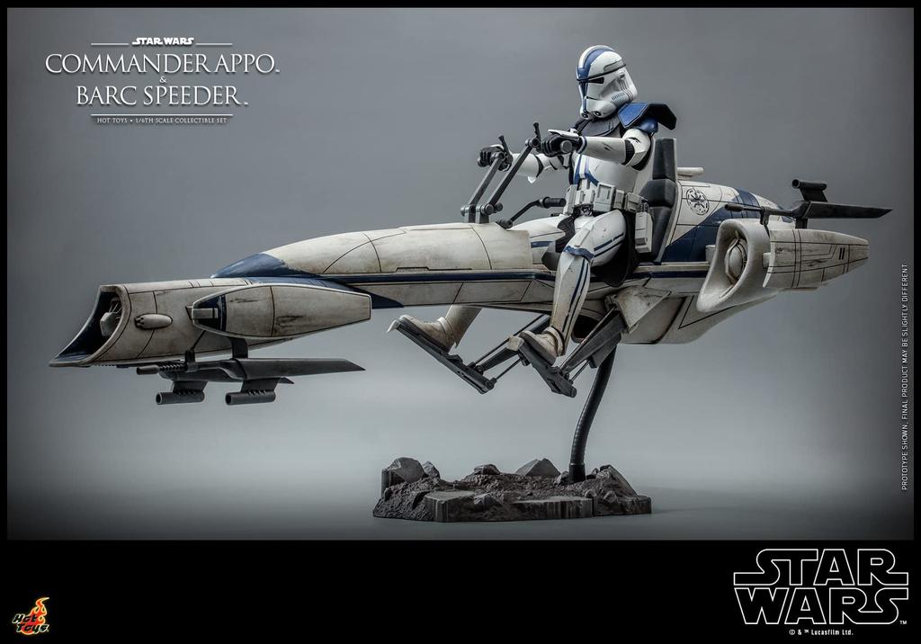 TV Masterpiece Star The Clone Wars Commander Appo BARC Speeder Scale Figure White TMS076 Wars & 1/6