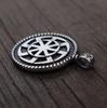 Винтажное скандинавское славянское коловрат с символом Солнца, металлическое ожерелье с подвеской, потрясающий орнамент