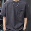 Summer American-style Pocket Trendy Loose Retro Men's Short-sleeved Round-neck Casual T-shirt