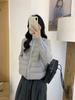 New winter splicing knitted fashion cotton clothes versatile stand-up collar warm light casual bottoming jacket Internet celebrity