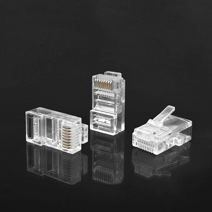 QOLTEC RJ45 modular connector plug | CAT5e | UTP | Gold-plated contacts | 10 pieces