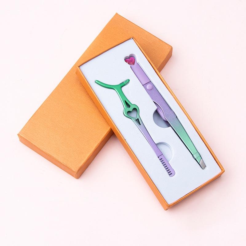Pinky Leem Custom Private Logo Grip Eyebrow Tweezers Black Pink Thick Metal Stainless Steel Brow Tweezers