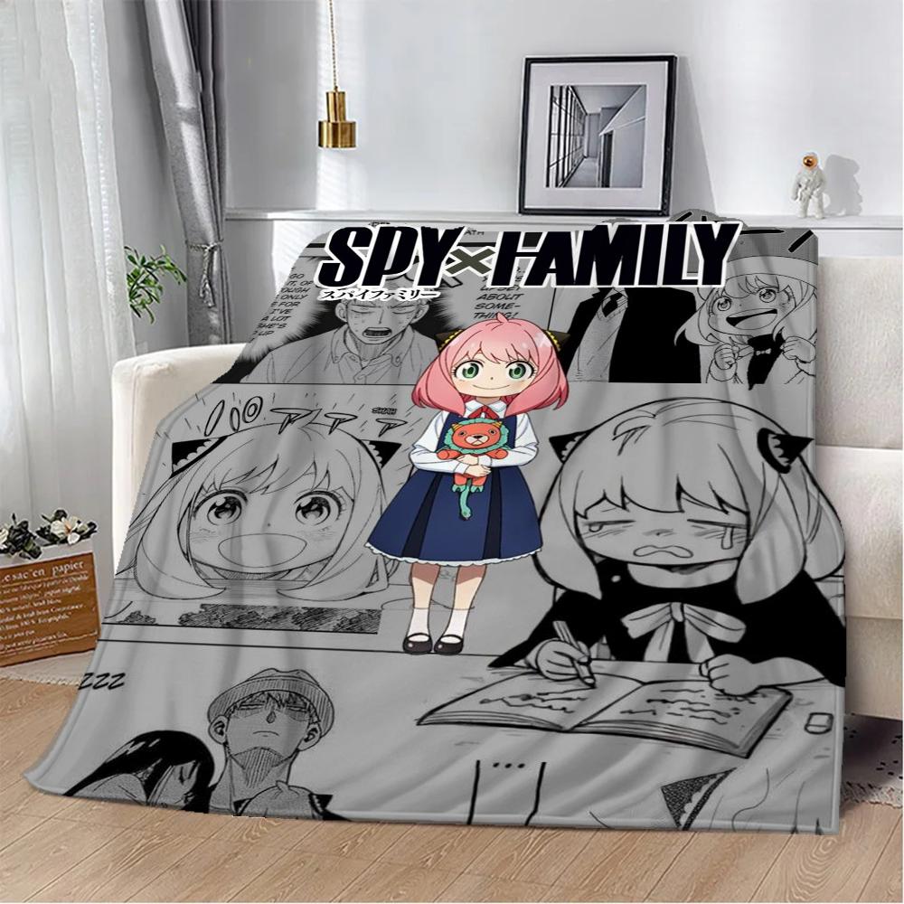 Spy X Family Summer Blanket King Size Moose Blanket For Bed Throw Home Interior Beach Полотенца Microfiber Beds Knitted Plaid