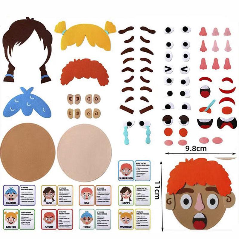 Детская игра Монтессори «Выражения лица», игрушки «Смешные меняющиеся лица», обучающие игрушки для дошкольников