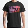 Men Fashion Casual Short Sleeves Defund Human Resources Tops Aesthetic Vintage Oversized T-shirts