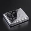 Personalized Men's 20-Capacity Engraved Metal Cigarette Case - Creative and Anti-Pressure Design