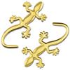 3D Car Gecko Shape Lizard Metal Badge Emblem Sticker Auto Body Panel Bumper Garnish Golden Silver Decal Universal Exterior Parts