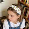 Повязка на голову с цветочным принтом, узловая, широкая, не на голову, модные, скользящие аксессуары для волос для женщин
