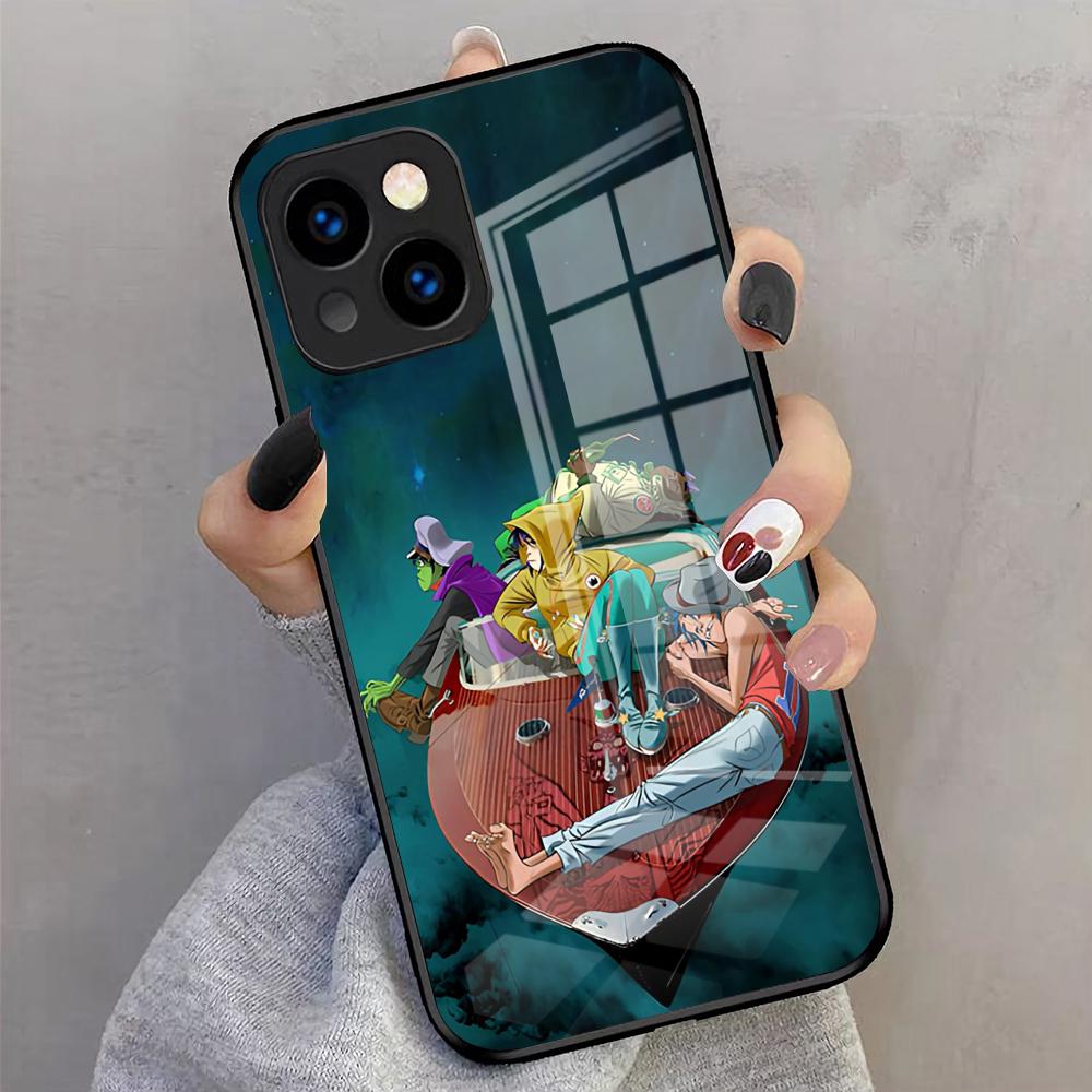 GorillazS Band Phone Case For IPhone 17 Pro Max 16 15 14 Pro Max 13 11 X Xs Xr 8 7Plus Glass Cover