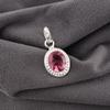Кулон с драгоценным камнем розовый турмалин, Ювелирные изделия ручной работы из стерлингового серебра 925 пробы, Ювелирные изделия-кулон для медитации для женщин