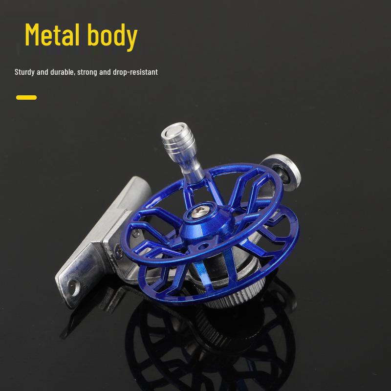 Полностью металлическая катушка для ловли нахлыстом, на блесну, на спиннинг и на поплавочную удочку с передним фрикционом и зажимом для живой наживки