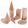 Wooden Building Blocks, Assorted Shape Block Kit, Educational Montessori Toy for Kids, Children,