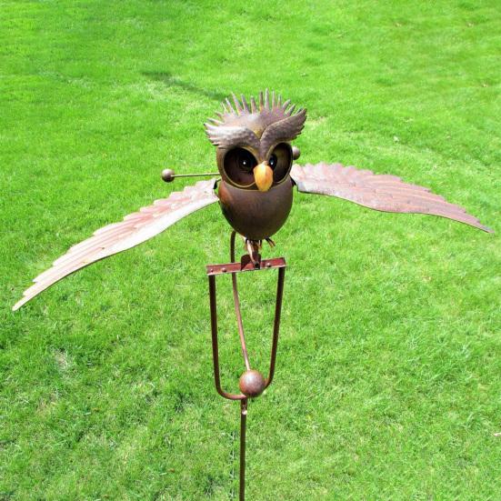 Яркая кинетическая ветровая вертушка, садовая скульптура, металлическое крыло орла, хлопающая скульптура, уличный декор