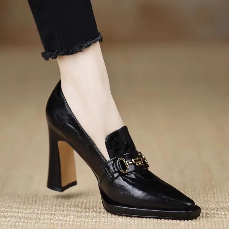 Fashion Luxury High Heels Women's Fashion 2025 Spring and Autumn Slippers Thick Heel Designer Casual Shoes Only Zapatos De Mujer