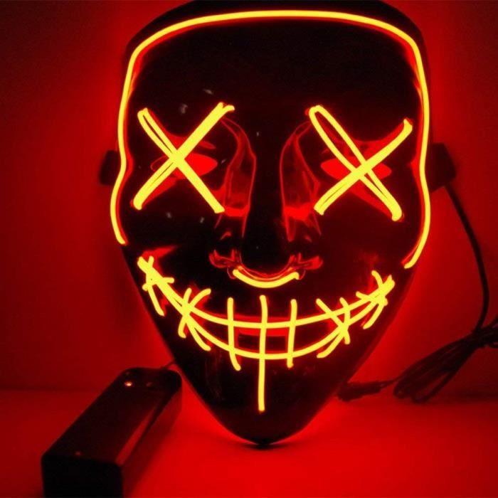 Masque LED Light up de Purge pour Halloween - Rouge