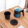 Chaxun Ceramic Tea Infuser Cup with Wooden Handle