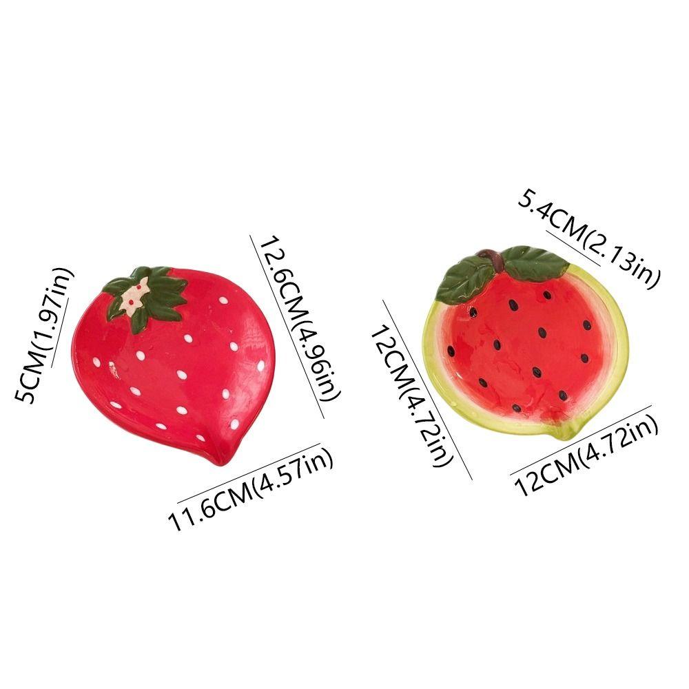 Cute Soap Storage Box Strawberry Soap Tray Decorative Storage Rack Ceramic Soap Box Household