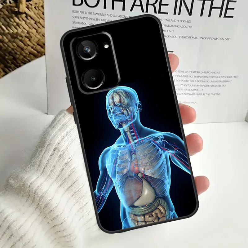 Анатомия человека Для Realme GT7 Pro GT6 C75 C61 C67 C63 C71 C55 C51 C65 C53 10 11 12 13 14 15 Pro Plus Чехол