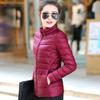 Женская зимняя одежда, базовая куртка, однотонные тонкие теплые пальто, повседневные хлопковые парки на молнии с длинными рукавами