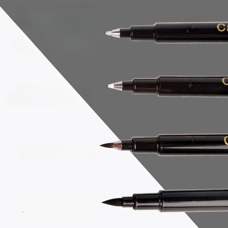 4 шт./набор Красивая ручка с мягким пером, Большие, Средние и Маленькие буквы, Очень тонкая штриховка, Штриховку можно добавить чернилами, Копирование прописей,