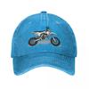 Motocross // Monochromatic Grey and Black and White Motorcycles Baseball Cap Dropshipping Cosplay Fashion Caps Male Women'S