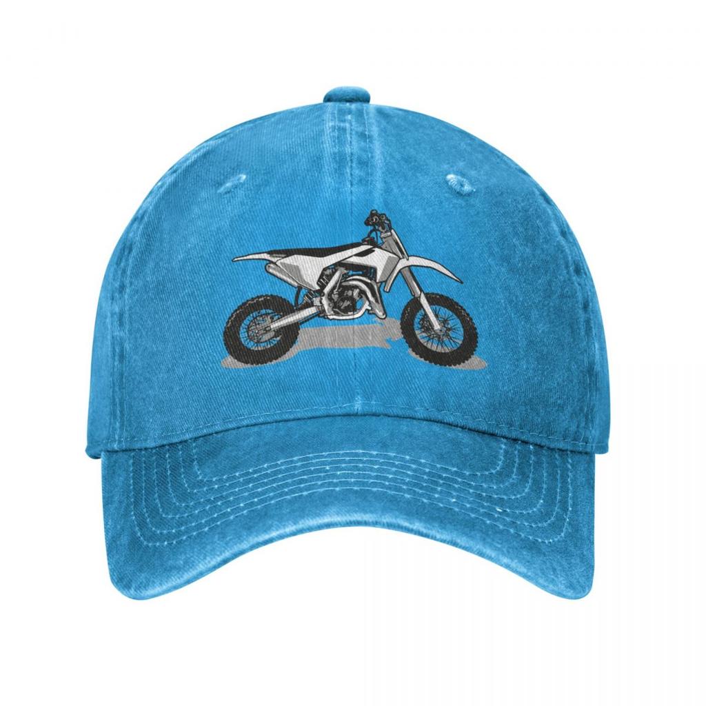 Motocross // Monochromatic Grey and Black and White Motorcycles Baseball Cap Dropshipping Cosplay Fashion Caps Male Women'S
