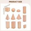 12x 3D Фигуры Геометрические тела Образовательные Начальные Школьные Принадлежности Гео-блоки