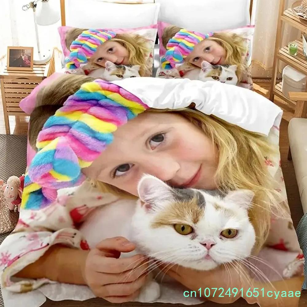 Постельное белье Like Nastya Односпальное Двуспальное Полный Размер Queen King Размер Комплект для Спальни Взрослого Ребенка Пододеяльник 3D Аниме