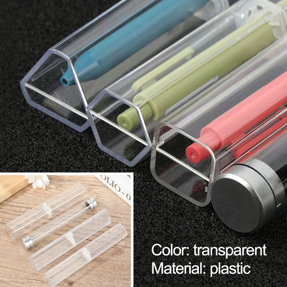 Gift Solid Color Polygon School Office Supplies Pen Storage Case Pen Box