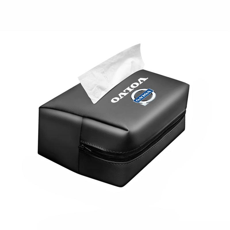 Car Tissue Organizer Bag Paper Towel Storage Box Accessories For Volvo XC90 V90 V60 XC60 V40 S80 S60 S90 C40 XC40 V70 Valve Cap