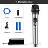 Wireless Microphone 2 Channels UHF Fixed Frequency Handheld Mic Mic Phone For Party Karaoke Professional Church Show Meeting