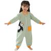 Kids Warm Fleece-Lined Cotton Blend Pajama Set With Zipper Winter Sleepwear Unisex Toddler Child