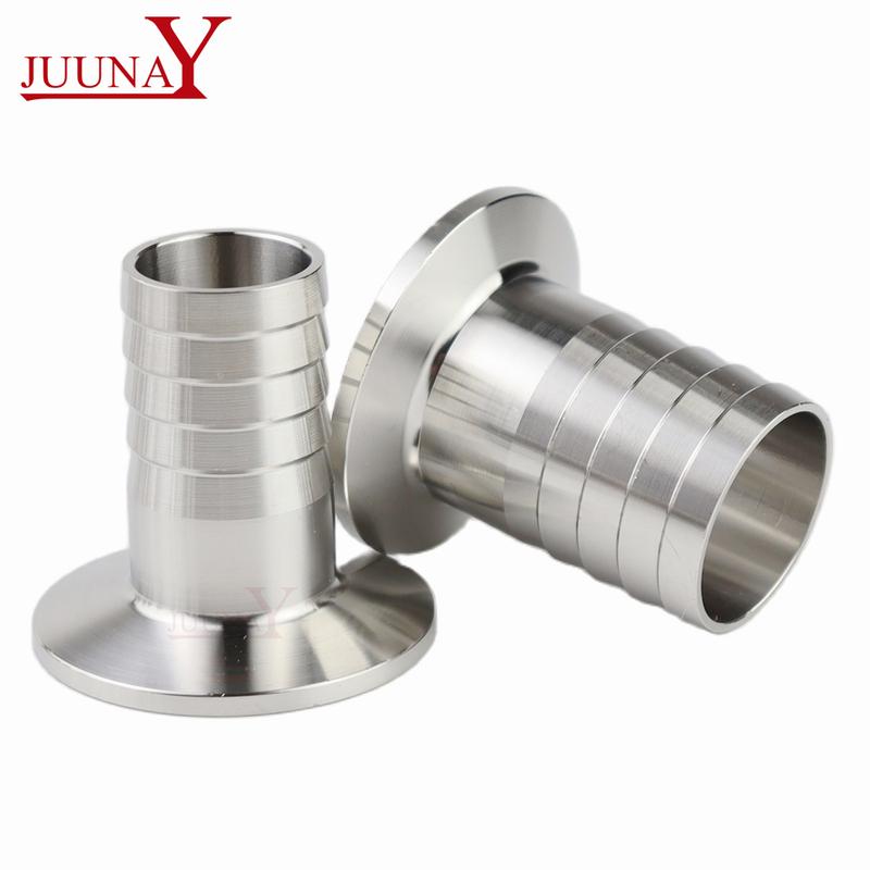 6mm/8mm/10mm/12mm/19mm/51mm Stainless Steel SS304 Sanitary Hose Barb Pipe Fitting Ferrule OD 50.5mm-64mm fit 1.5" 2" Tri Clamp