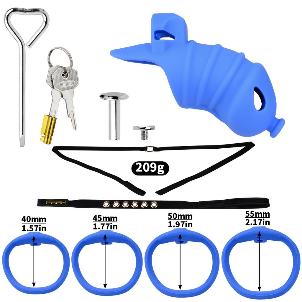 Soft Silicone Chastity Lock Male Penis CB Lock Gay Cuckold Adult Sex Toys BDSM Cock Ring 18+