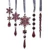 18Pieces Premium Acrylic Ice Christmas Ornamentation Crystal Snowflake Transparent Decors For Indoor Festival Display